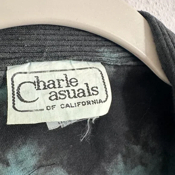 Vintage 90s Women’s Charle Casuals Art Jacket XL Boho Tribal Hand Painted Cotton - Picture 4 of 10